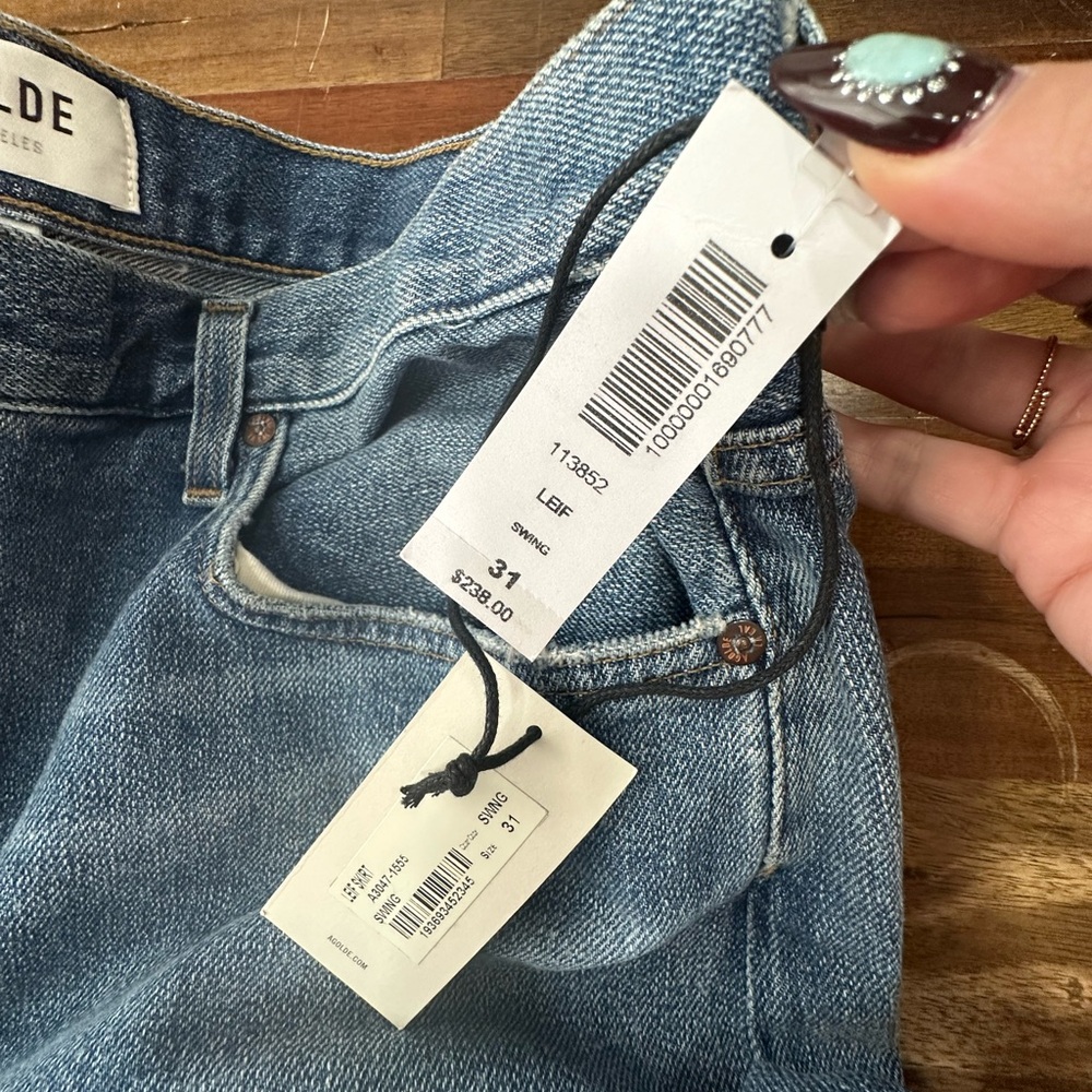 Agolde long denim Leif skirt size 31